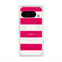 プレミアムスクエアケース with Pixelsnap［ Big Border - Pink ］