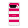 プレミアムスクエアケース with Pixelsnap［ Big Border - Pink ］