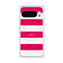 プレミアムスクエアケース with Pixelsnap［ Big Border - Pink ］