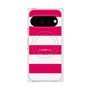 プレミアムスクエアケース with Pixelsnap［ Big Border - Pink ］