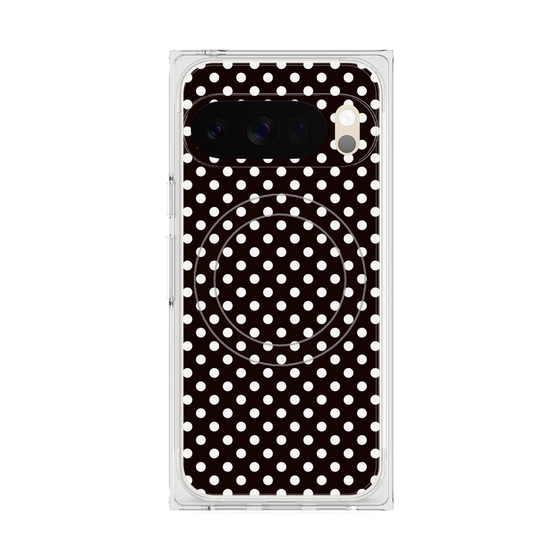 プレミアムスクエアケース with Pixelsnap［ Small Dot - Black ］