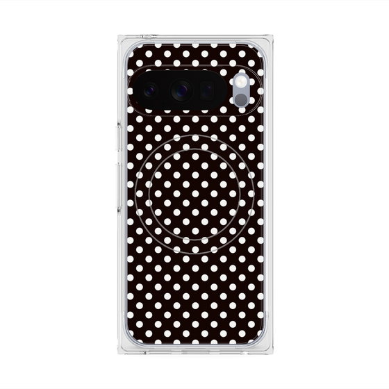 プレミアムスクエアケース with Pixelsnap［ Small Dot - Black ］