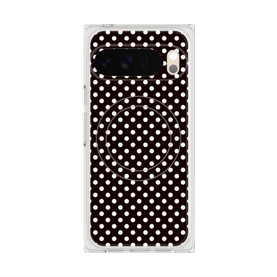 プレミアムスクエアケース with Pixelsnap［ Small Dot - Black ］