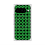 プレミアムスクエアケース with Pixelsnap［ Shower Dot - Green ］