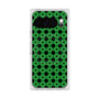 プレミアムスクエアケース with Pixelsnap［ Shower Dot - Green ］