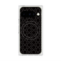 プレミアムスクエアケース with Pixelsnap［ Dot Circle - Black ］