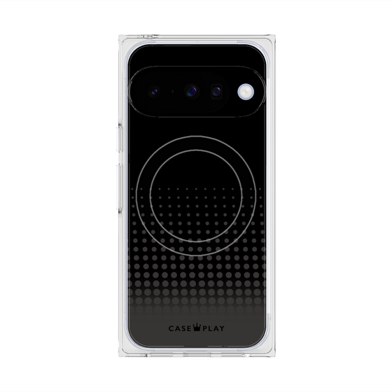 プレミアムスクエアケース with Pixelsnap［ Dot Gradation - Black ］