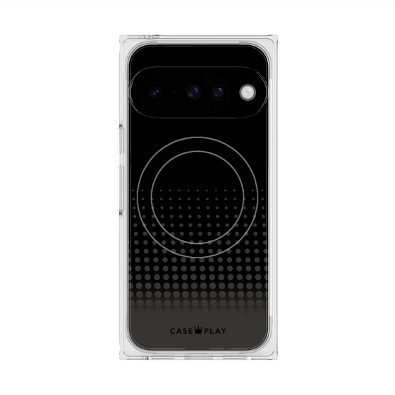 プレミアムスクエアケース with Pixelsnap［ Dot Gradation - Black ］