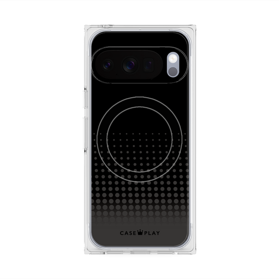 プレミアムスクエアケース with Pixelsnap［ Dot Gradation - Black ］
