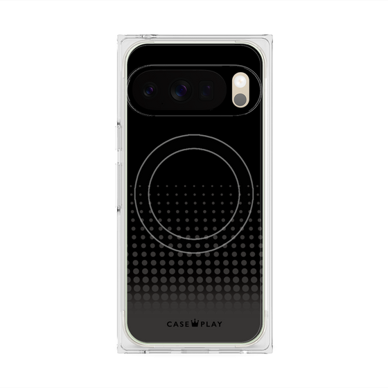 プレミアムスクエアケース with Pixelsnap［ Dot Gradation - Black ］