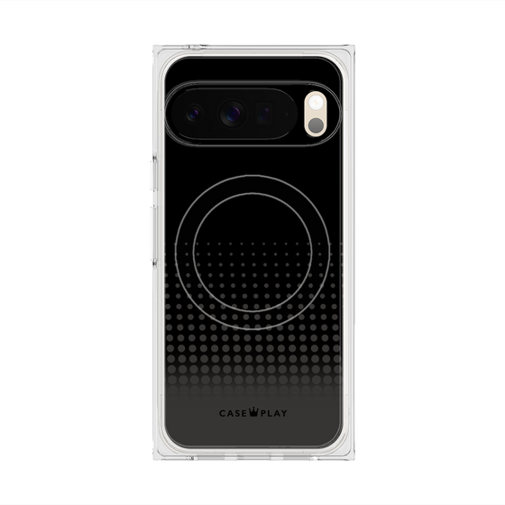プレミアムスクエアケース with Pixelsnap［ Dot Gradation - Black ］