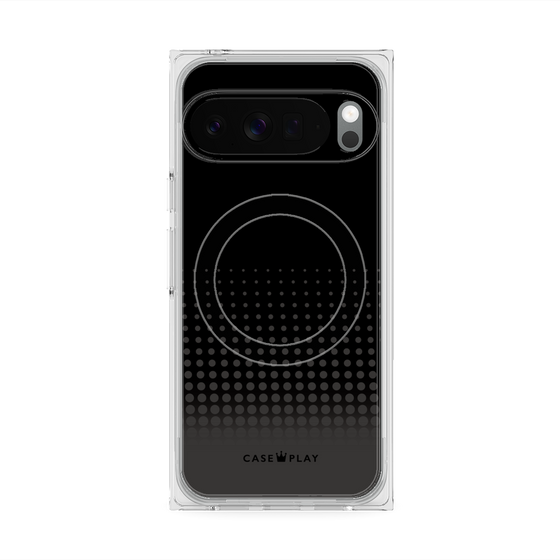 プレミアムスクエアケース with Pixelsnap［ Dot Gradation - Black ］