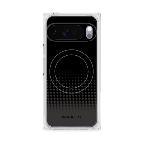プレミアムスクエアケース with Pixelsnap［ Dot Gradation - Black ］