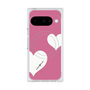 プレミアムスクエアケース with Pixelsnap［ Two Hearts - Pink ］