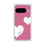プレミアムスクエアケース with Pixelsnap［ Two Hearts - Pink ］