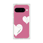 プレミアムスクエアケース with Pixelsnap［ Two Hearts - Pink ］