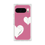 プレミアムスクエアケース with Pixelsnap［ Two Hearts - Pink ］