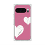 プレミアムスクエアケース with Pixelsnap［ Two Hearts - Pink ］