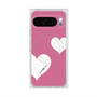 プレミアムスクエアケース with Pixelsnap［ Two Hearts - Pink ］
