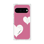 プレミアムスクエアケース with Pixelsnap［ Two Hearts - Pink ］