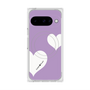 プレミアムスクエアケース with Pixelsnap［ Two Hearts - Purple ］