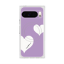 プレミアムスクエアケース with Pixelsnap［ Two Hearts - Purple ］