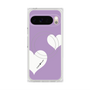 プレミアムスクエアケース with Pixelsnap［ Two Hearts - Purple ］