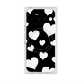 プレミアムスクエアケース with Pixelsnap［ Dot Hearts - Black ］
