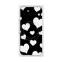 プレミアムスクエアケース with Pixelsnap［ Dot Hearts - Black ］