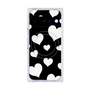 プレミアムスクエアケース with Pixelsnap［ Dot Hearts - Black ］