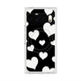 プレミアムスクエアケース with Pixelsnap［ Dot Hearts - Black ］