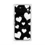 プレミアムスクエアケース with Pixelsnap［ Dot Hearts - Black ］