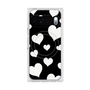 プレミアムスクエアケース with Pixelsnap［ Dot Hearts - Black ］