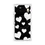 プレミアムスクエアケース with Pixelsnap［ Dot Hearts - Black ］