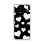プレミアムスクエアケース with Pixelsnap［ Dot Hearts - Black ］