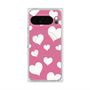 プレミアムスクエアケース with Pixelsnap［ Dot Hearts - Pink ］