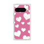 プレミアムスクエアケース with Pixelsnap［ Dot Hearts - Pink ］