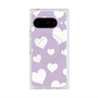プレミアムスクエアケース with Pixelsnap［ Dot Hearts - Purple ］