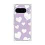 プレミアムスクエアケース with Pixelsnap［ Dot Hearts - Purple ］