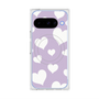 プレミアムスクエアケース with Pixelsnap［ Dot Hearts - Purple ］