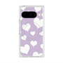 プレミアムスクエアケース with Pixelsnap［ Dot Hearts - Purple ］