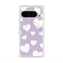 プレミアムスクエアケース with Pixelsnap［ Dot Hearts - Purple ］
