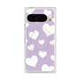 プレミアムスクエアケース with Pixelsnap［ Dot Hearts - Purple ］