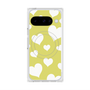 プレミアムスクエアケース with Pixelsnap［ Dot Hearts - Yellow ］