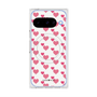 プレミアムスクエアケース with Pixelsnap［ Stripe Hearts - Pink ］