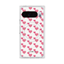 プレミアムスクエアケース with Pixelsnap［ Stripe Hearts - Pink ］