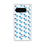 プレミアムスクエアケース with Pixelsnap［ Stripe Hearts - Blue ］