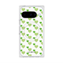 プレミアムスクエアケース with Pixelsnap［ Stripe Hearts - Green ］