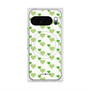 プレミアムスクエアケース with Pixelsnap［ Stripe Hearts - Green ］