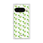 プレミアムスクエアケース with Pixelsnap［ Stripe Hearts - Green ］